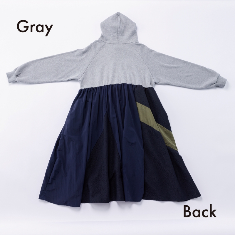 日本伊努伊努 斜拼接連帽洋 大人款 3色