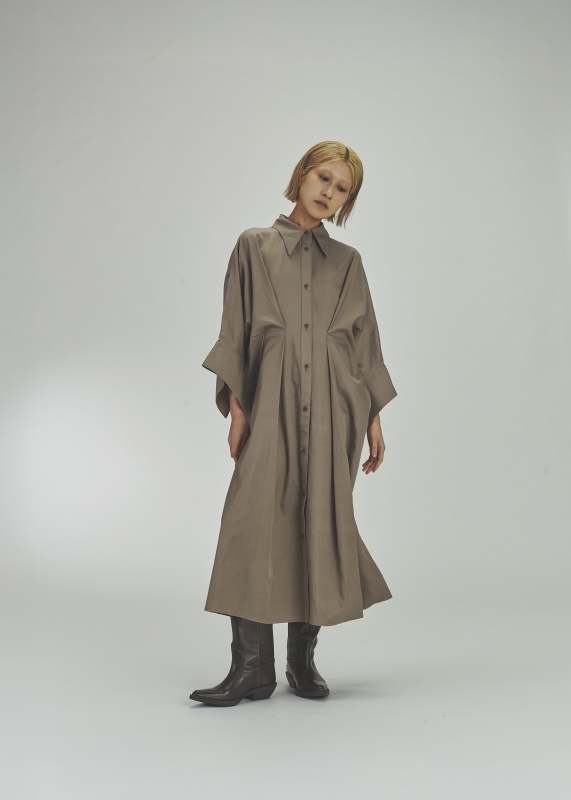 日本ENSW ROLL UP TRIP SHIRT DRESS 2色