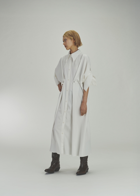 日本ENSW ROLL UP TRIP SHIRT DRESS 2色
