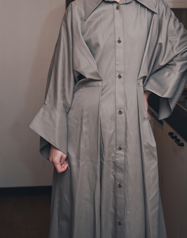 日本ENSW ROLL UP TRIP SHIRT DRESS 2色