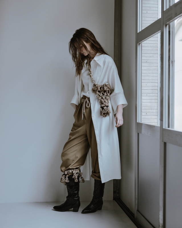 日本ENSW ROLL UP TRIP SHIRT DRESS 2色