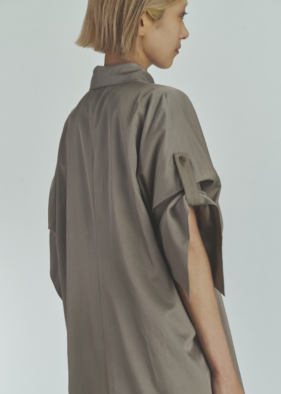 日本ENSW ROLL UP TRIP SHIRT DRESS 2色