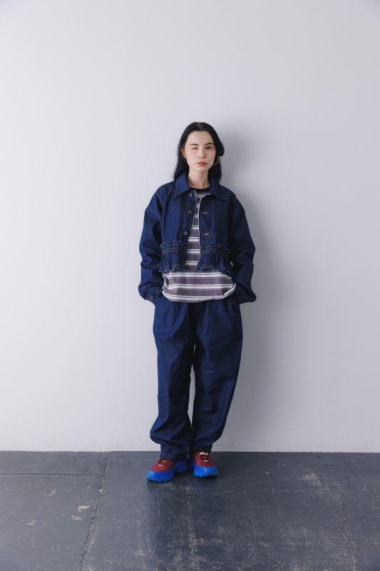 日本伊努伊努 牛仔小波浪外套 大人款 2色