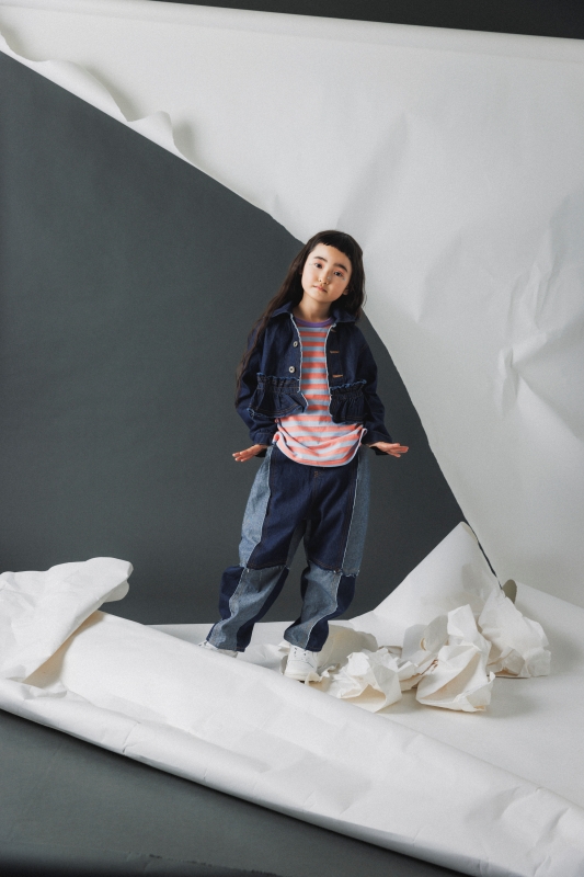 日本伊努伊努 牛仔小波浪外套 大人款 2色