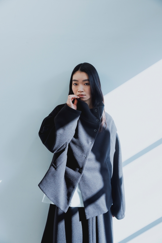 日本伊努伊努 麥爾登交叉厚呢外套 大人款 2色