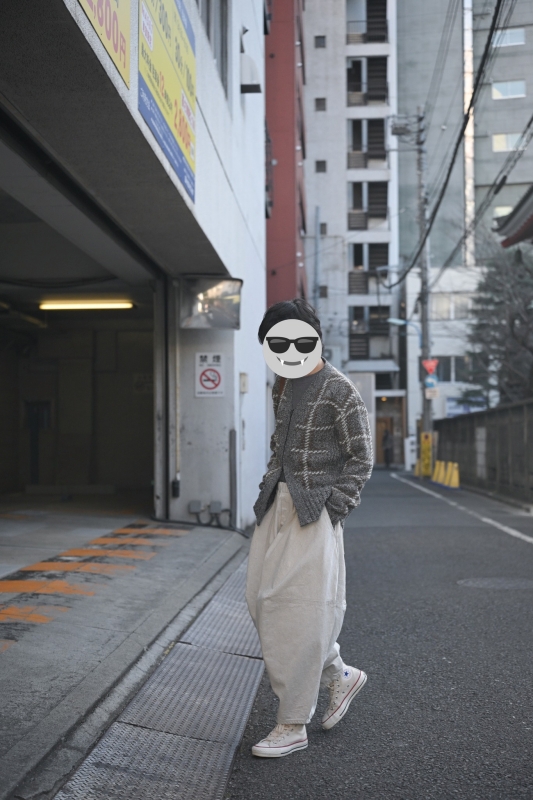 日本ENSW NEPP CHECK DOUBLE FACED ZIP CADIGAN