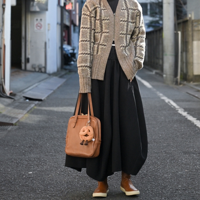日本ENSW NEPP CHECK DOUBLE FACED ZIP CADIGAN