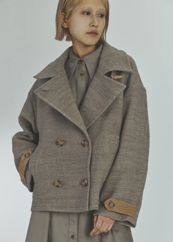 日本ENSW THOUSAND TWEED DOUBLE COAT 2色
