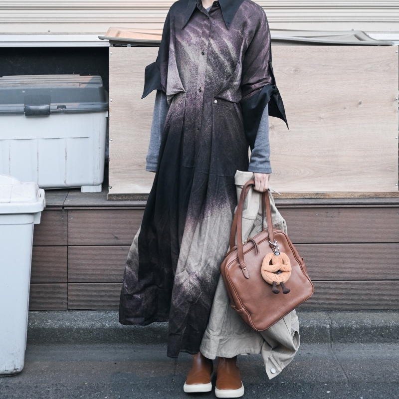 日本ENSW FUMON PRINT ROLL UP TRIP SHIRT