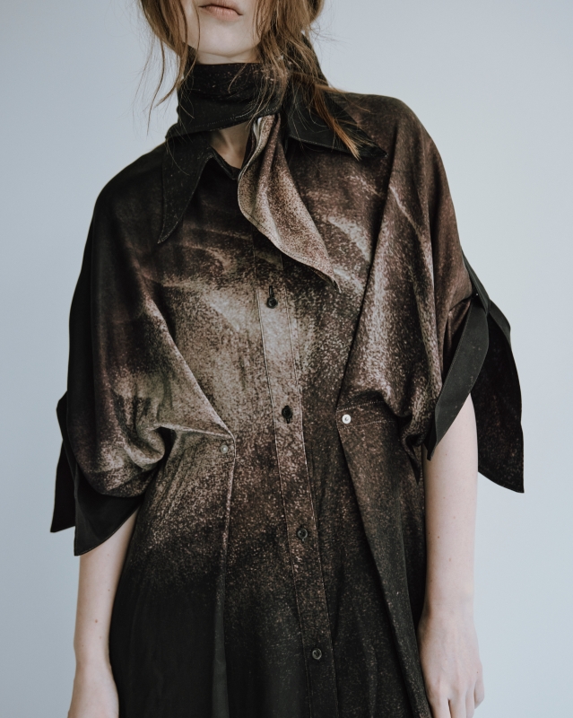 日本ENSW FUMON PRINT ROLL UP TRIP SHIRT