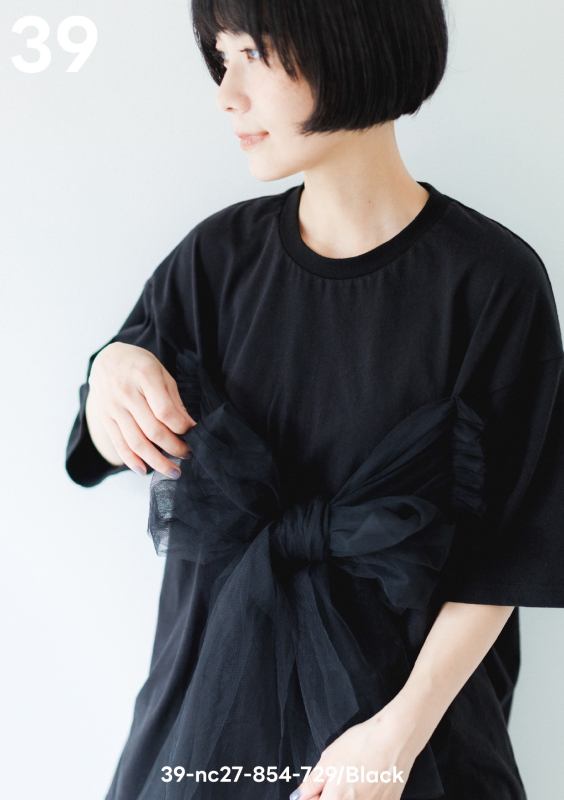 日本伊努伊努 薄紗蝴蝶結上衣 3色 大人款