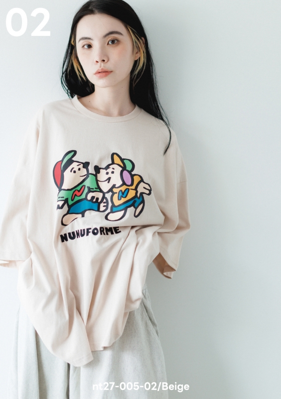 日本伊努伊努 狗狗刺繡印花上衣 3色 大人款
