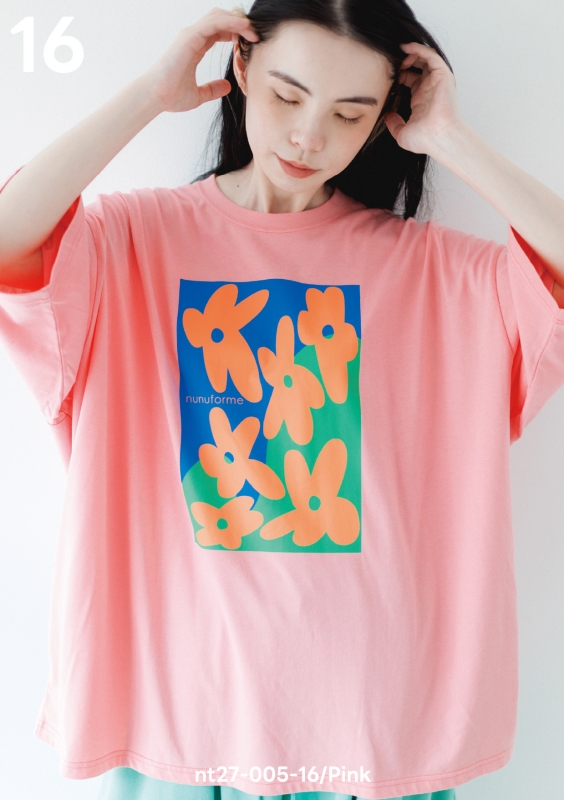 日本伊努伊努 彩繪花朵上衣 3色 大人款