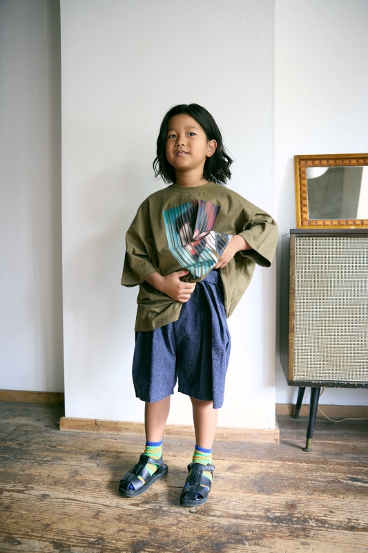 日本伊努伊努 藝術拼貼條紋上衣 3色 大人款