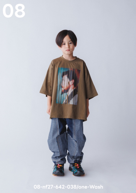 日本伊努伊努 牛仔拼接長褲 2色 大人款