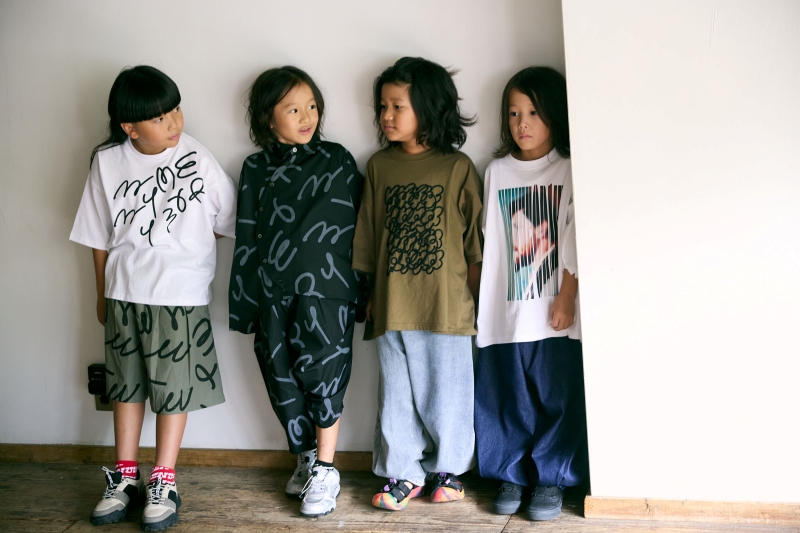 日本伊努伊努 手繪Logo尖角褲 2色 大人款