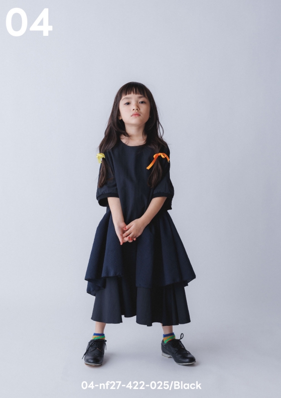 日本伊努伊努 側拼荷葉長洋 2色 大人款