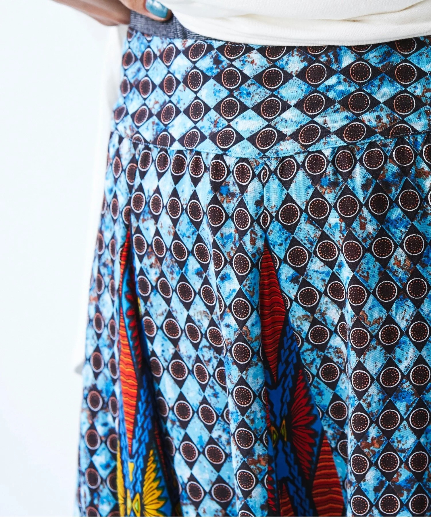 日本品牌 非洲圖騰打折裙 兩色 size
