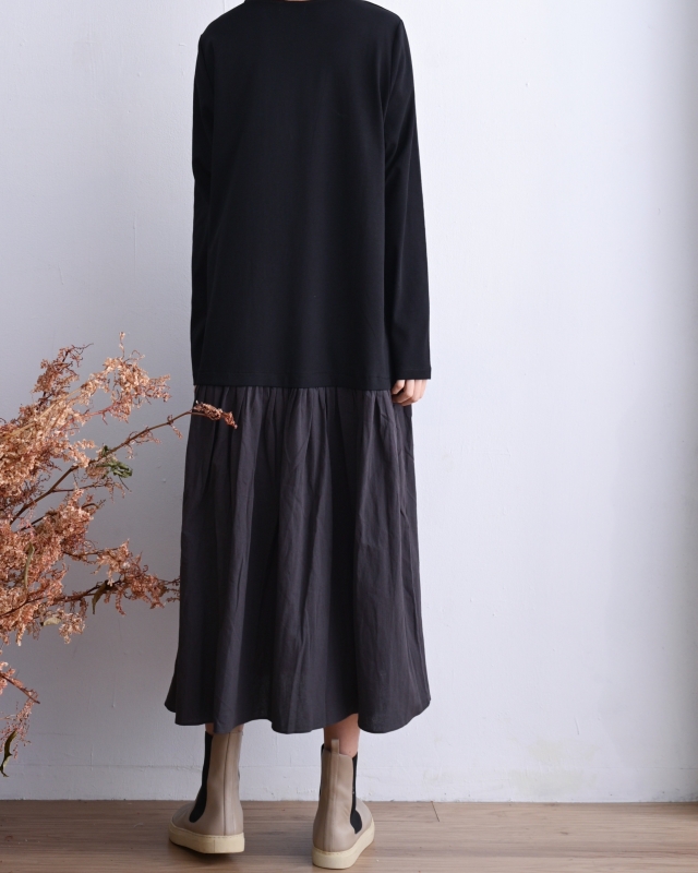 韓 假兩件式長洋 2色 size