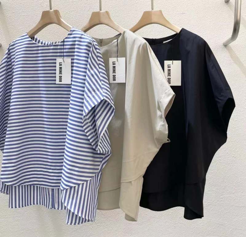 韓 後拉鍊圓領上衣 3色 size