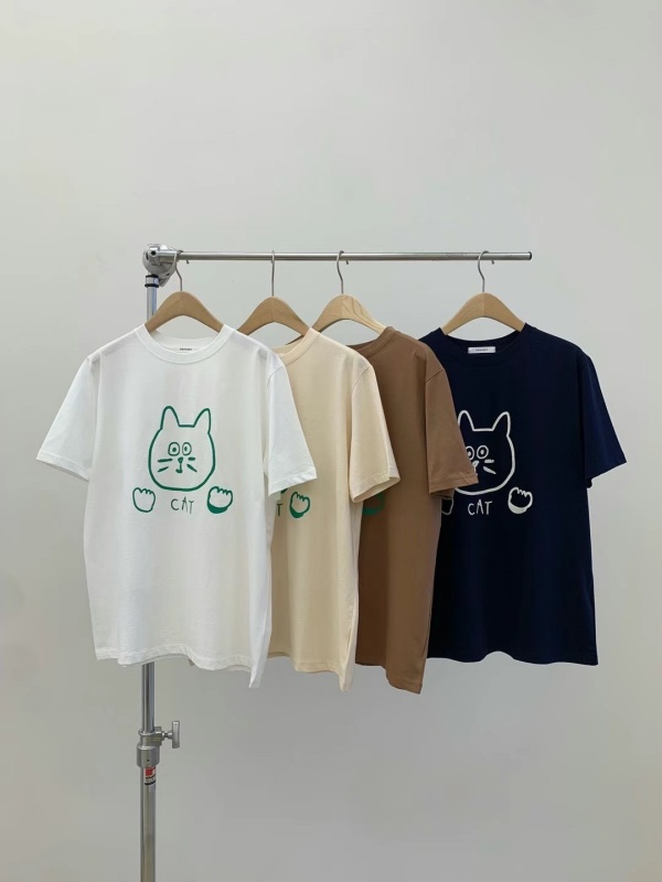 韓 塗鴉貓貓上衣 4色 size
