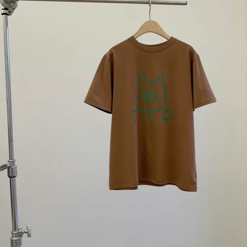 韓 塗鴉貓貓上衣 4色 size