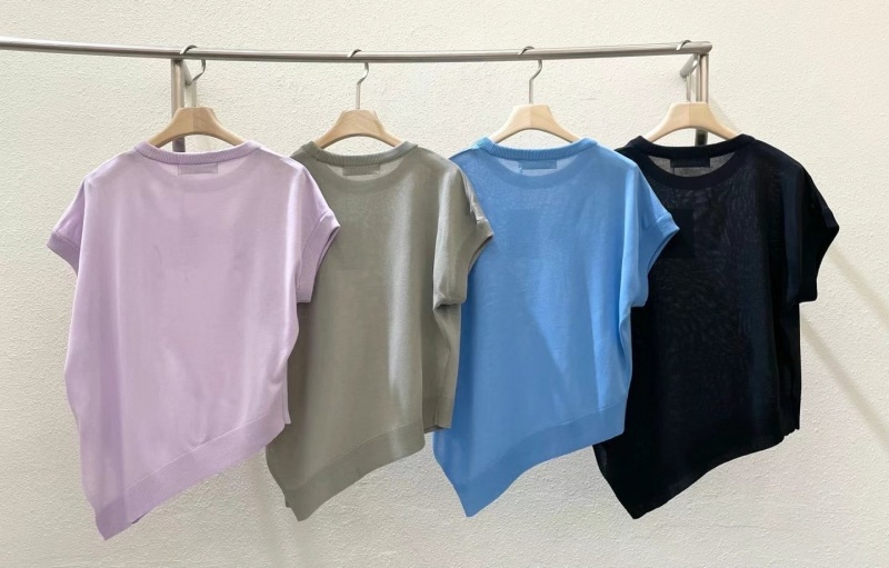 韓 不對襯袖斜邊上衣 4色 size