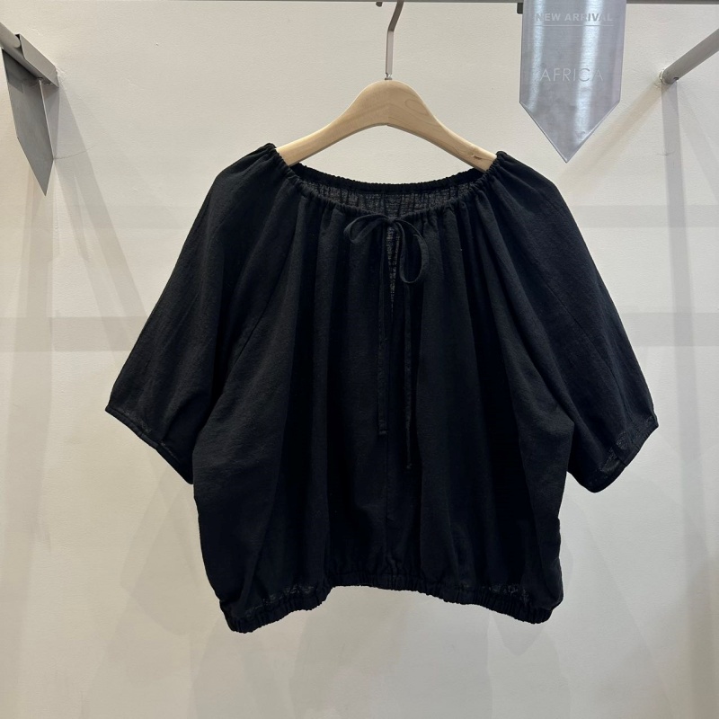 韓 綁帶圓領上衣 3色 size