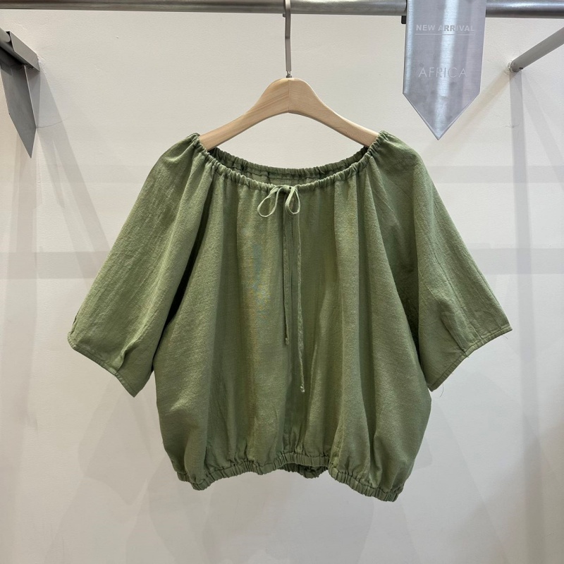 韓 綁帶圓領上衣 3色 size
