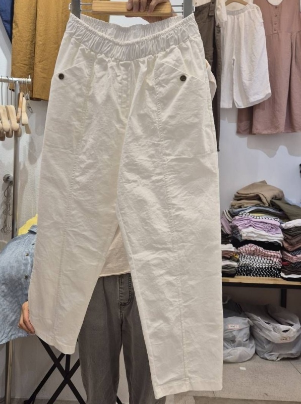 韓 車線斜口袋休閒褲 3色 size