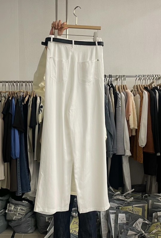 韓 素色前打摺長褲 3色 size
