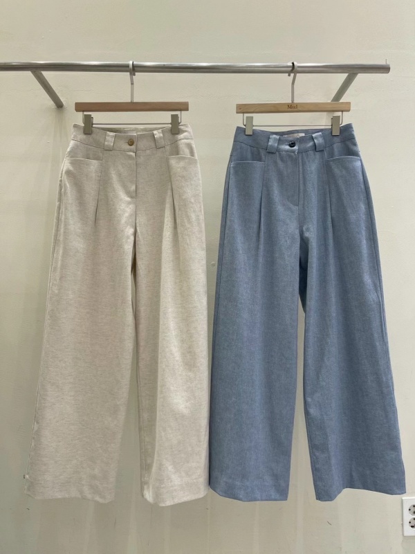 韓 打折素色寬褲 2色 size