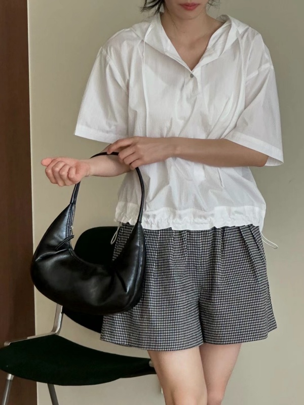 韓 小格紋短褲 3色 size