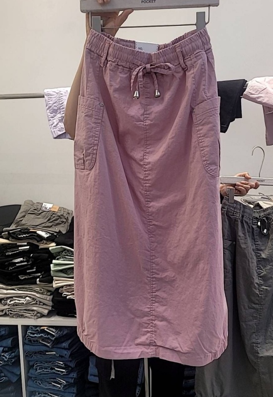 韓 側口袋長裙 3色 size