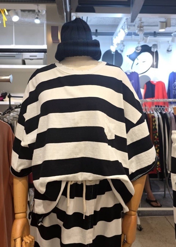 韓 粗條文寬鬆上衣 2色 size
