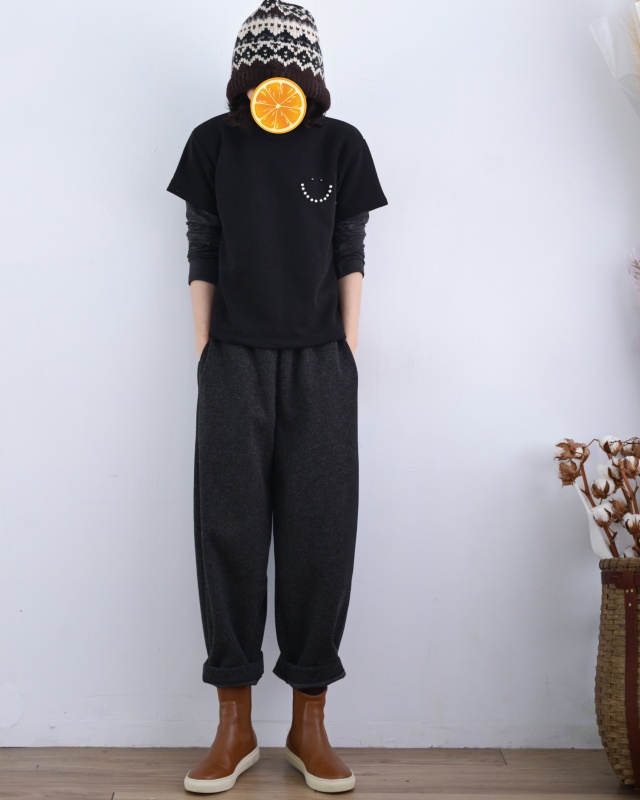 韓 微笑珍珠上衣 3色 size