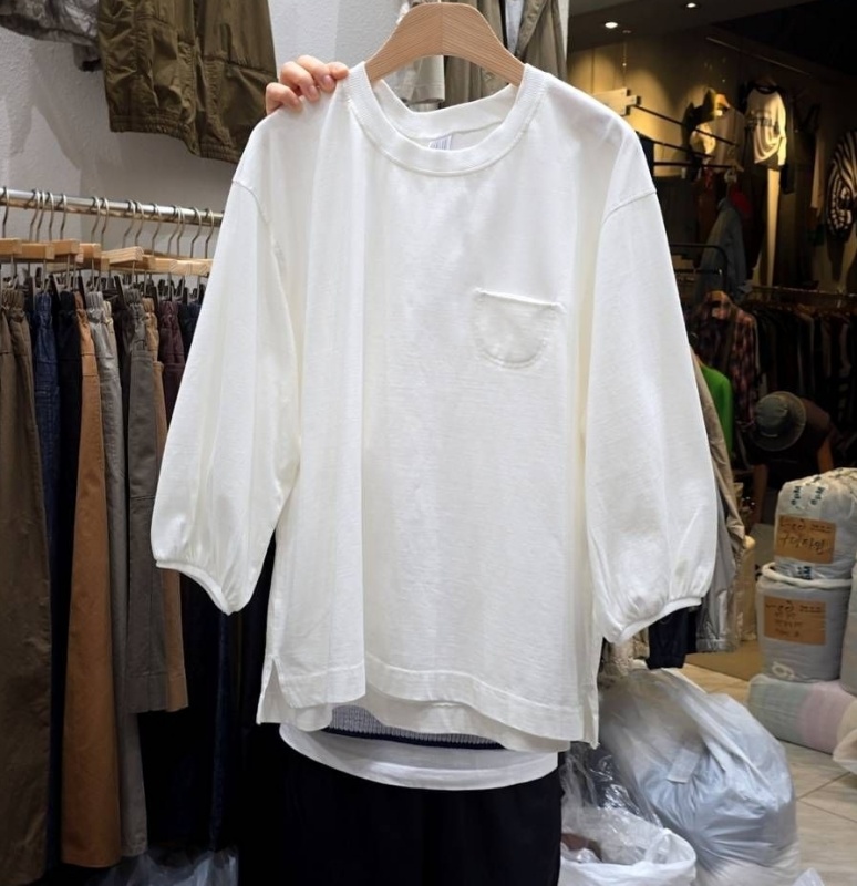 韓 小口袋寬袖上衣 3色 size