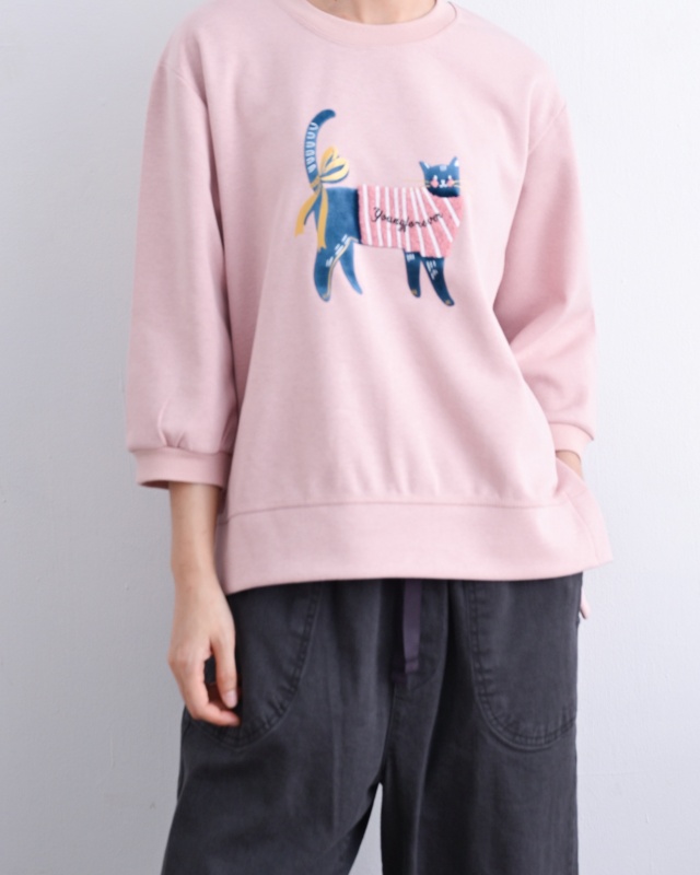 韓 穿條文衣貓咪 3色 size
