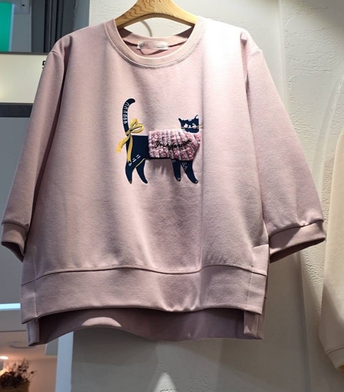 韓 穿條文衣貓咪 3色 size