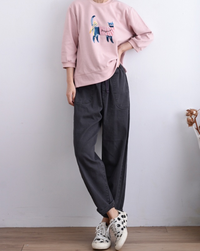 韓 穿條文衣貓咪 3色 size