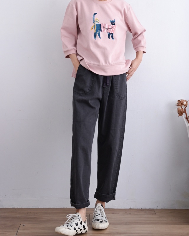 韓 穿條文衣貓咪 3色 size