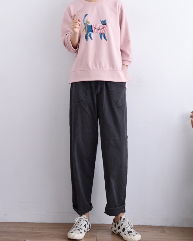 韓 穿條文衣貓咪 3色 size