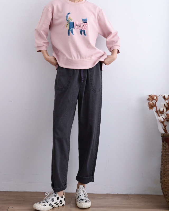 韓 穿條文衣貓咪 3色 size