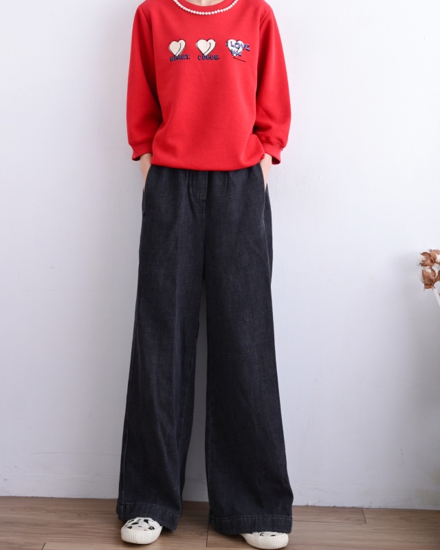 韓 珍珠領小愛心上衣 4色 size