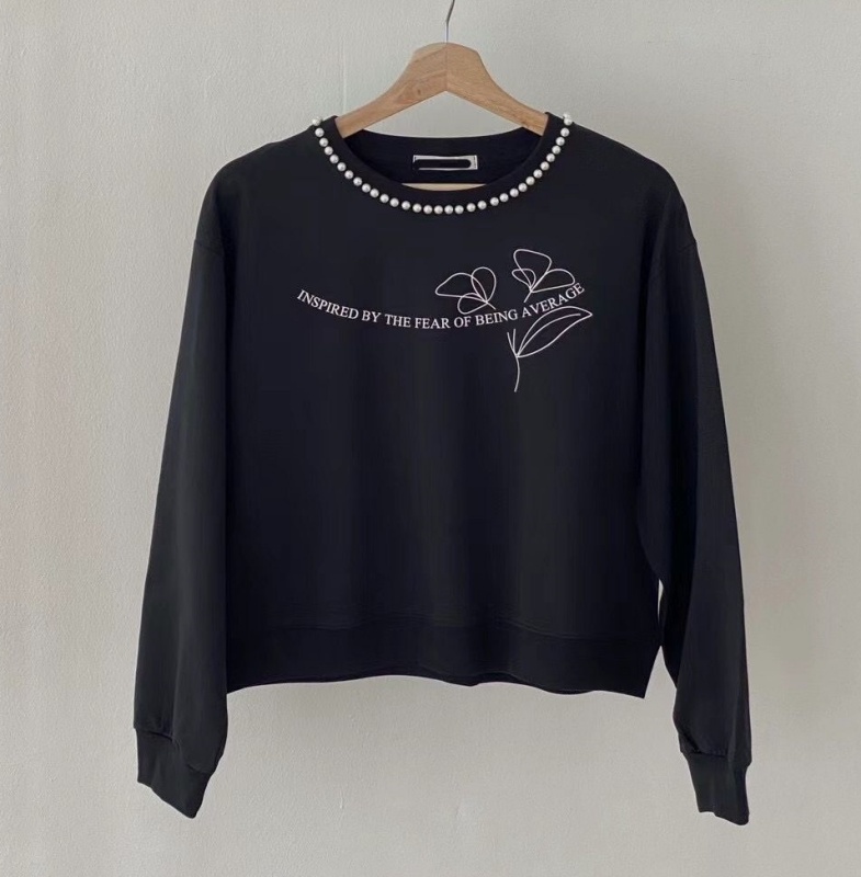 韓 領珍珠花上衣 4色 size