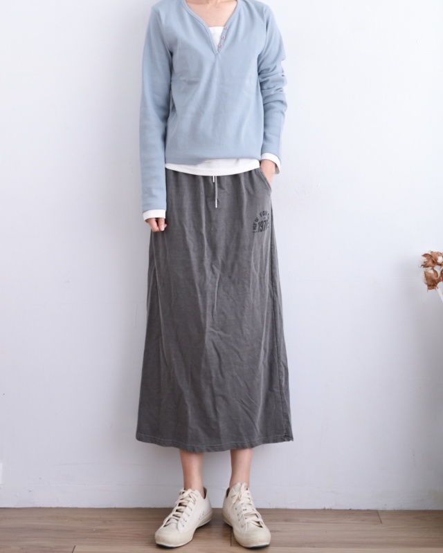 韓 條文假兩件式上衣 3色 size