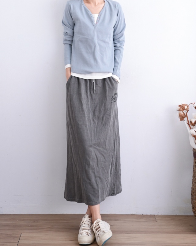 韓 條文假兩件式上衣 3色 size