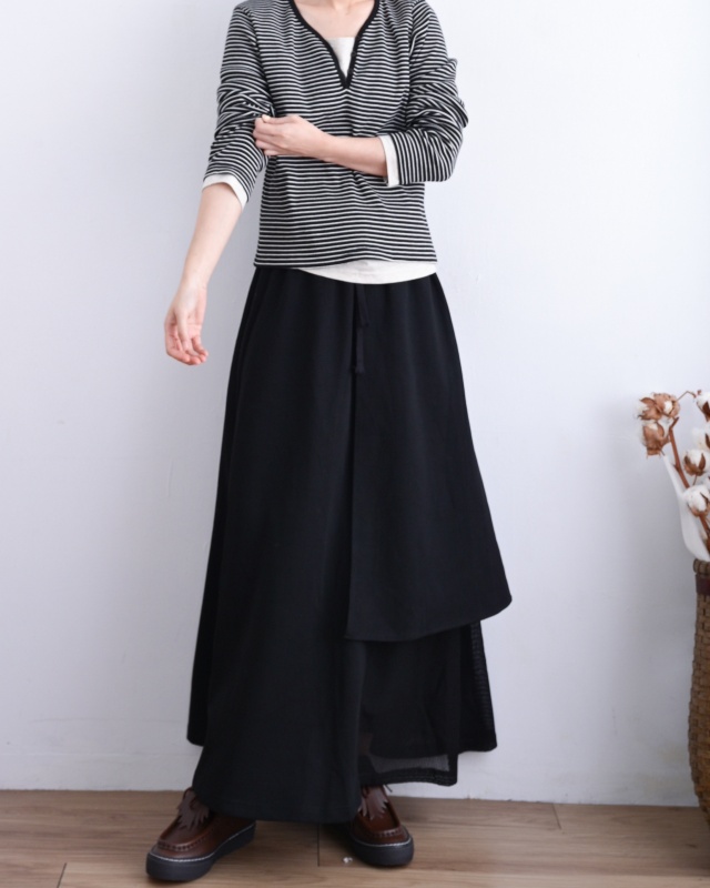 韓 條文假兩件式上衣 3色 size