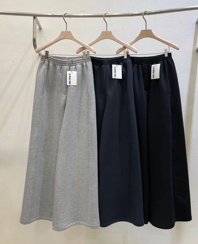 韓 太空棉素色寬褲 3色 size
