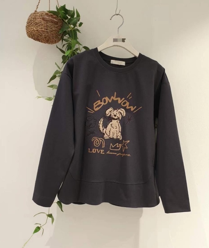韓 狗狗咬骨頭上衣 2色 size